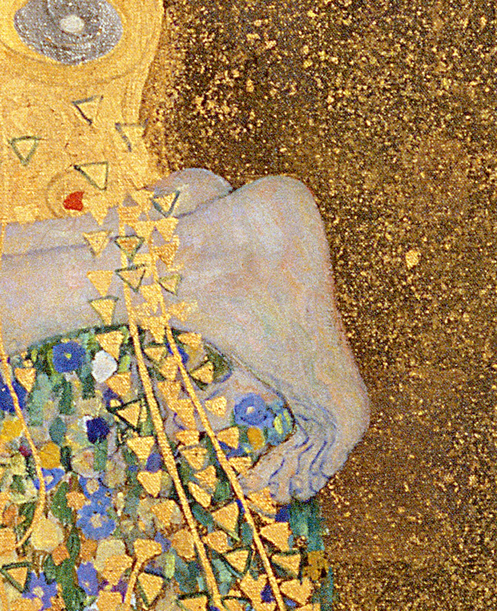 The Kiss, 1907-08 detail olej na plátně z 601 od Gustav Klimt
