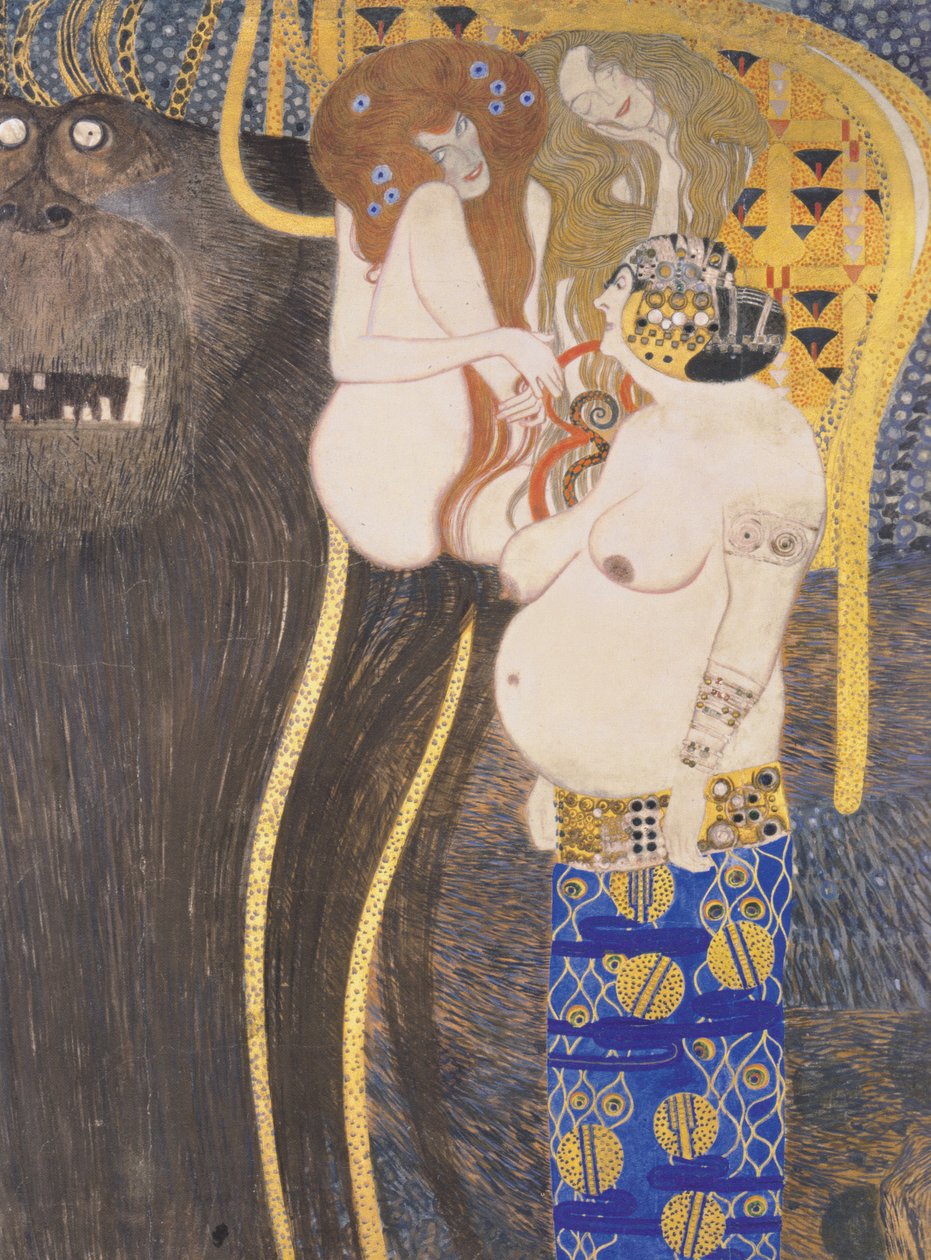 Tyfus a chtíč, necudnost, nestřídmost od Gustav Klimt