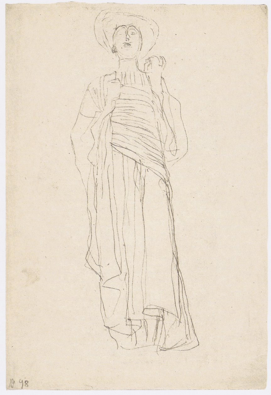 Ženská postava s tógou (studie pro „Justitia“) od Gustav Klimt