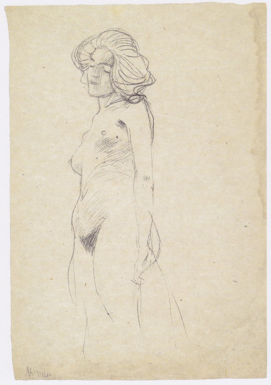 Ženská akt vlevo od Gustav Klimt