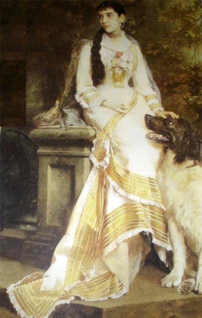 Portrét Ana Clara Breves de Moraes Costa - Madame Haritoffn od Gustav Karl Ludwig Richter
