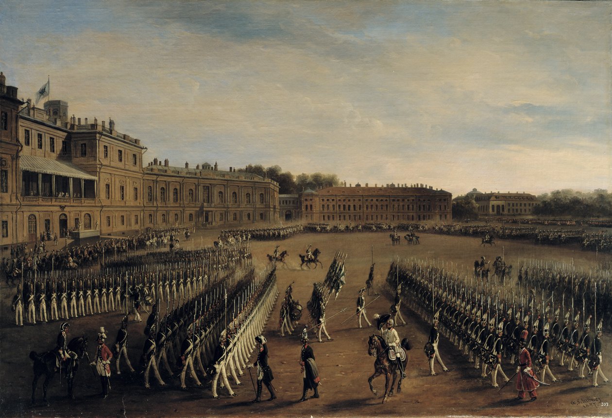 Průvod v době císaře Pavla I. (1754-1801) 1847 od Gustav Schwarz