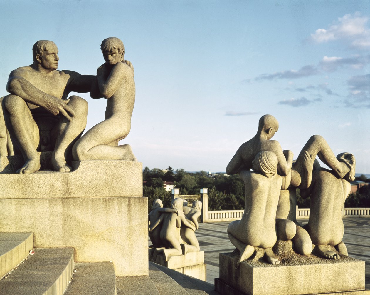 Detail sousoší žuly od Gustav Vigeland