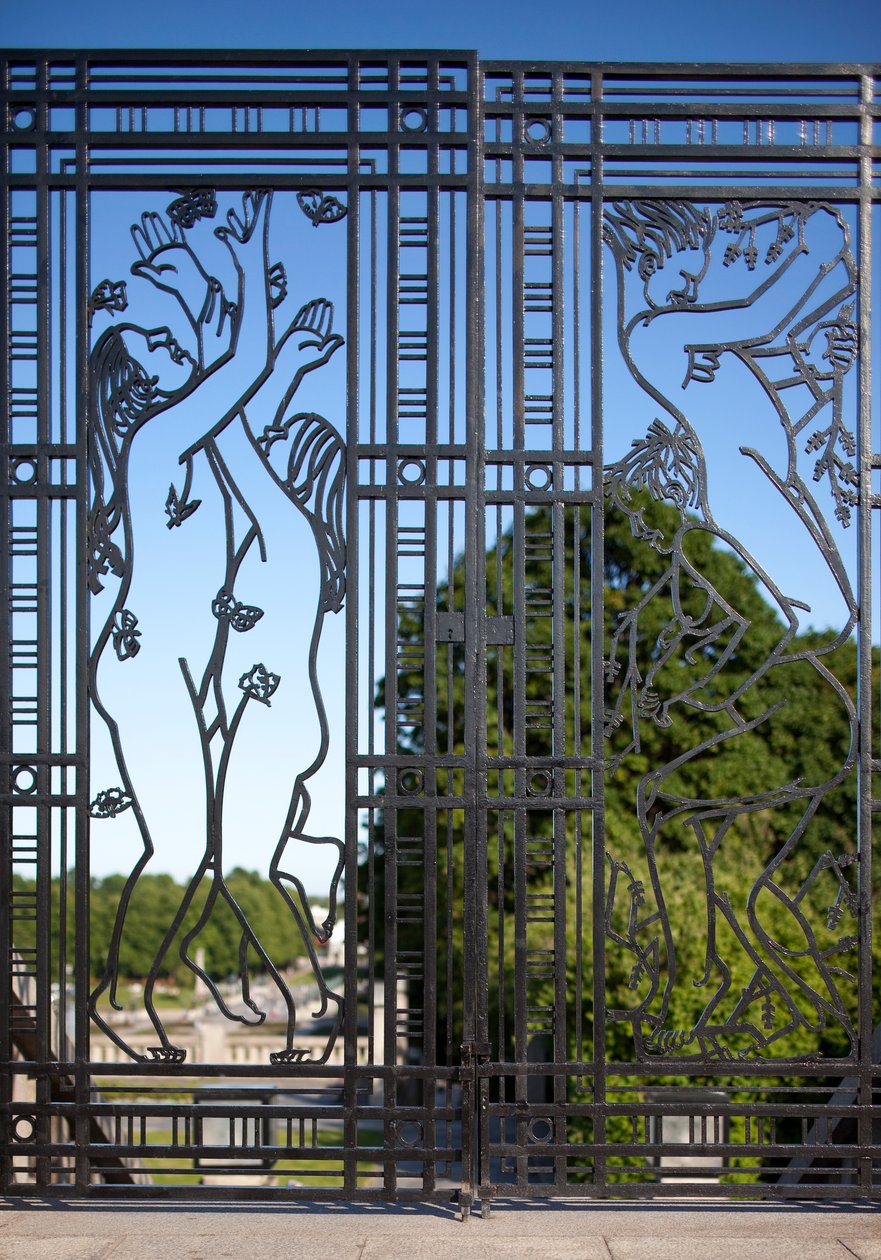 Vstupní brána do parku soch, děti (železo) (viz také 346461 a 346462) od Gustav Vigeland