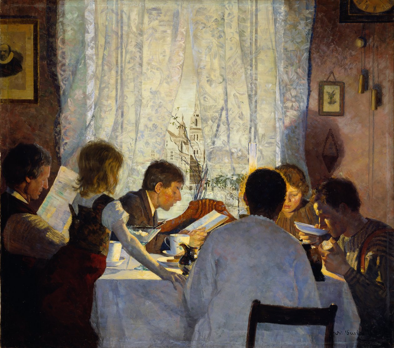 Snídaně II. Rodina umělců od Gustav Wentzel
