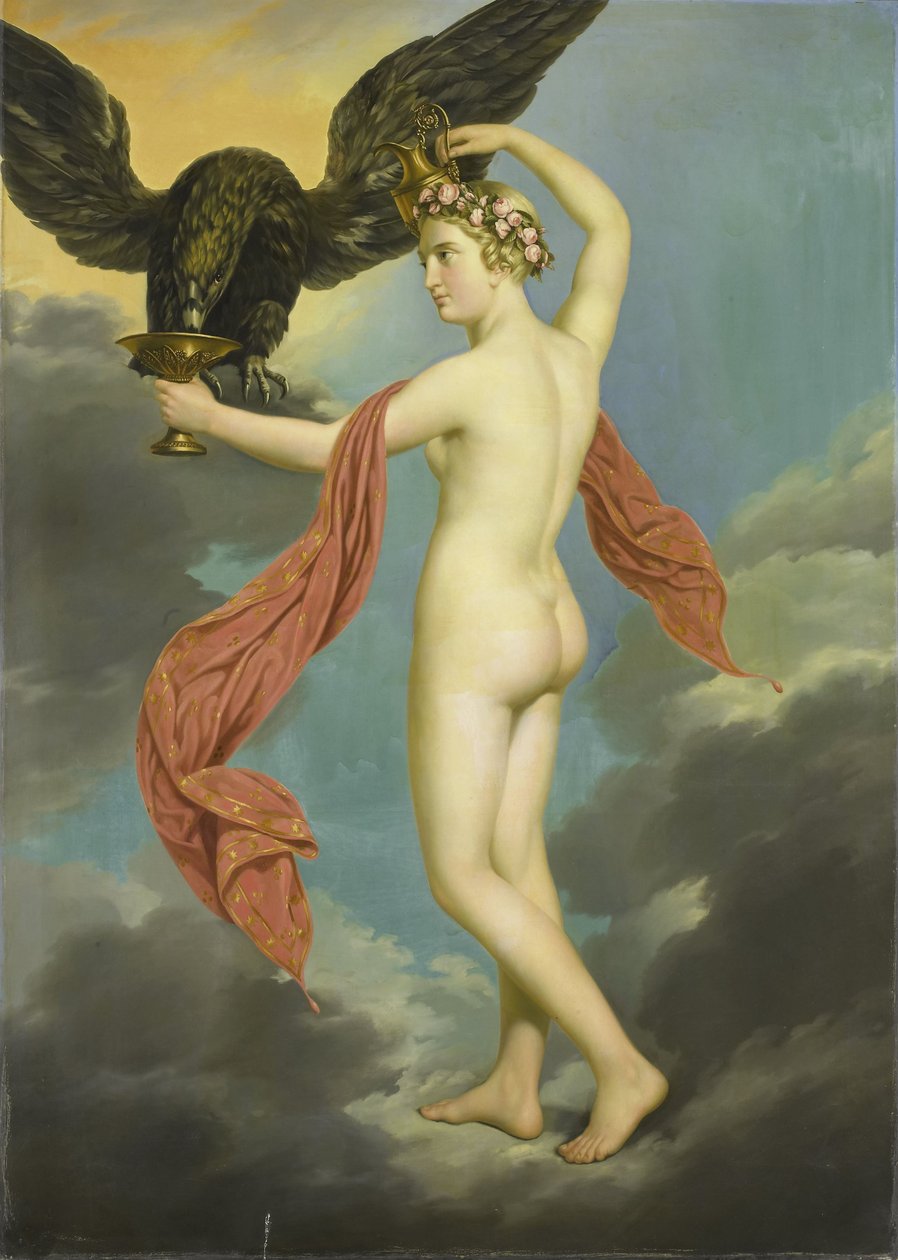 Hebe s Jupiterem v podobě orla od Gustav-Adolphe Diez
