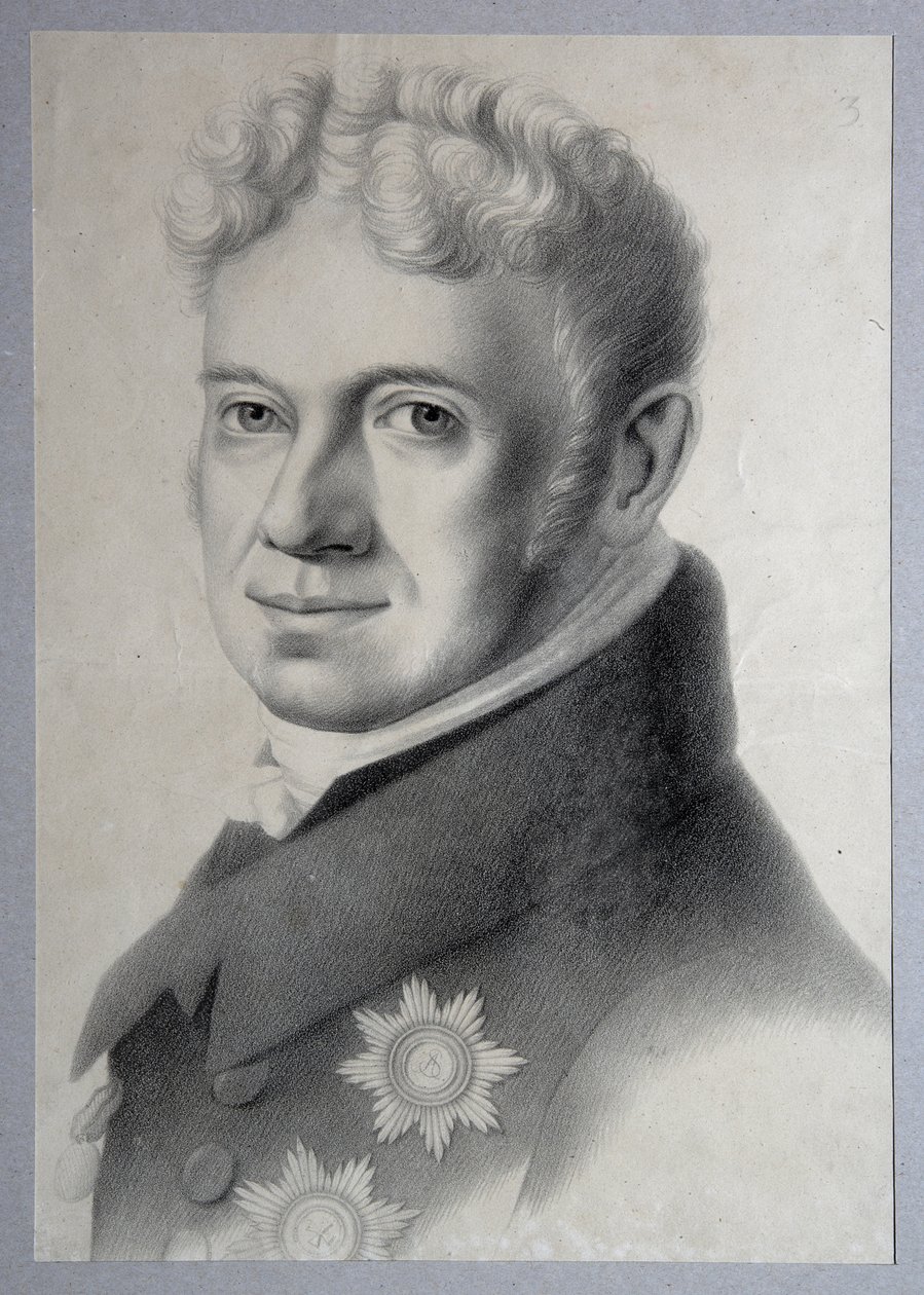 Portrét prince Grigorije Alexandroviče Stroganova 1770-1857, 20. léta 19. století od Gustav Adolf Hippius