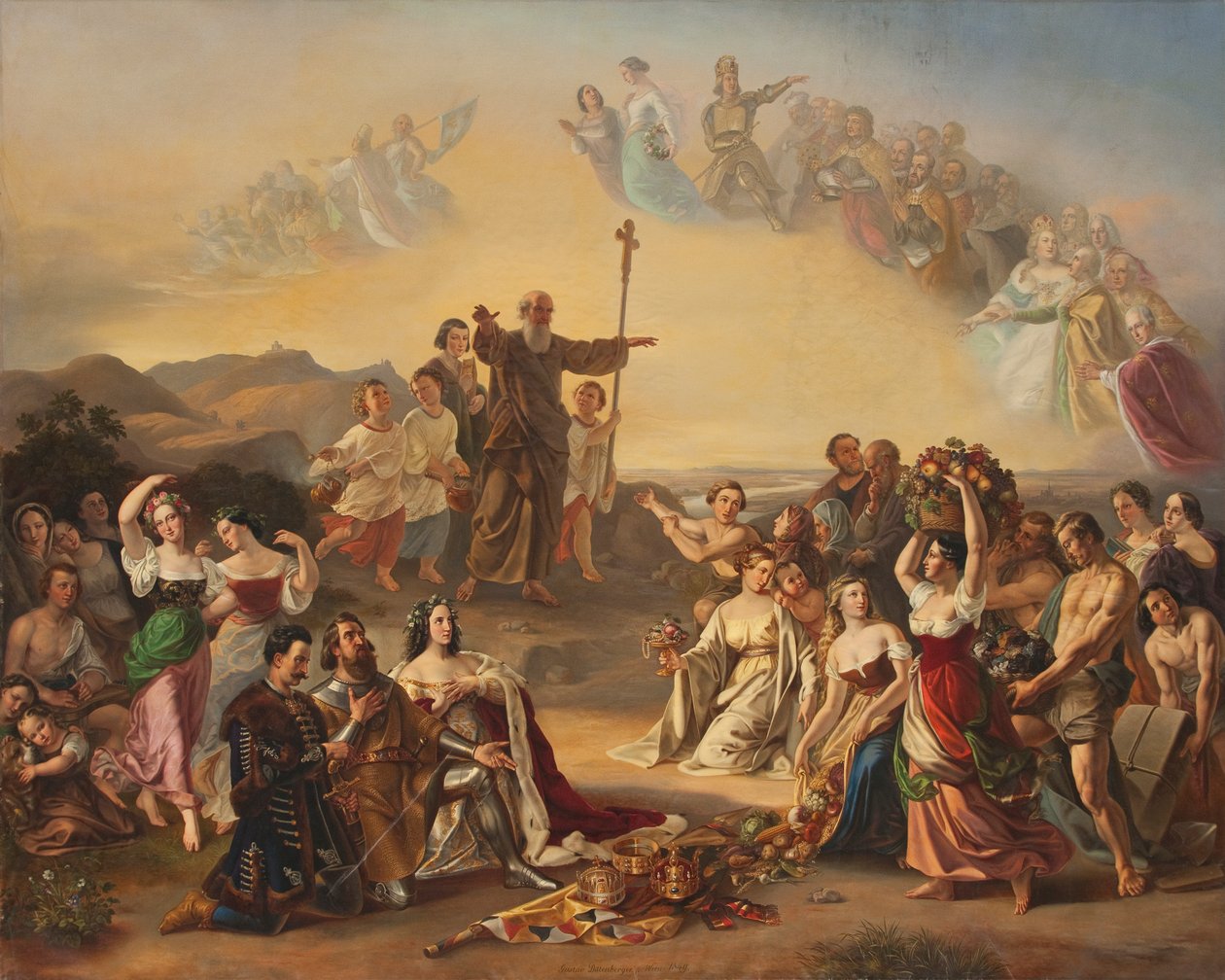 Svatý Severin žehná rakouské zemi od Gustav Dittenberger