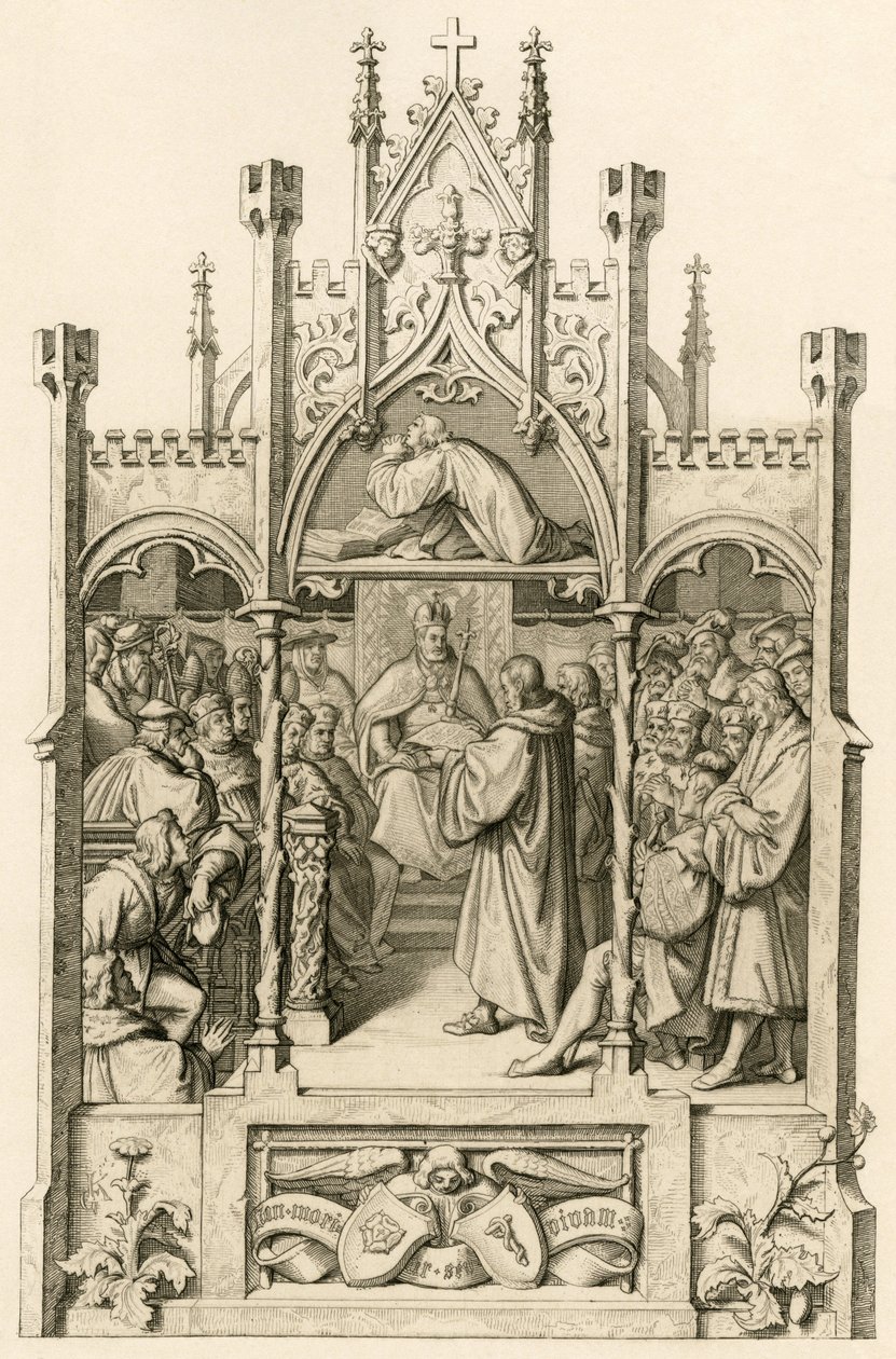 Luther se modlí od Gustav Ferdinand Leopold Konig