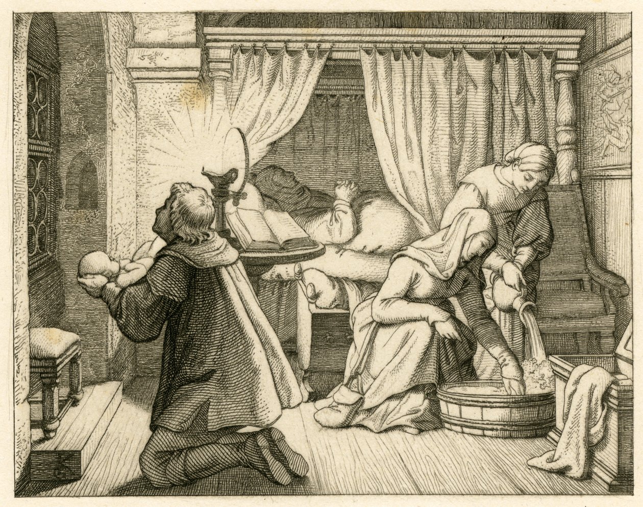 Narození Martina Luthera od Gustav Ferdinand Leopold Konig
