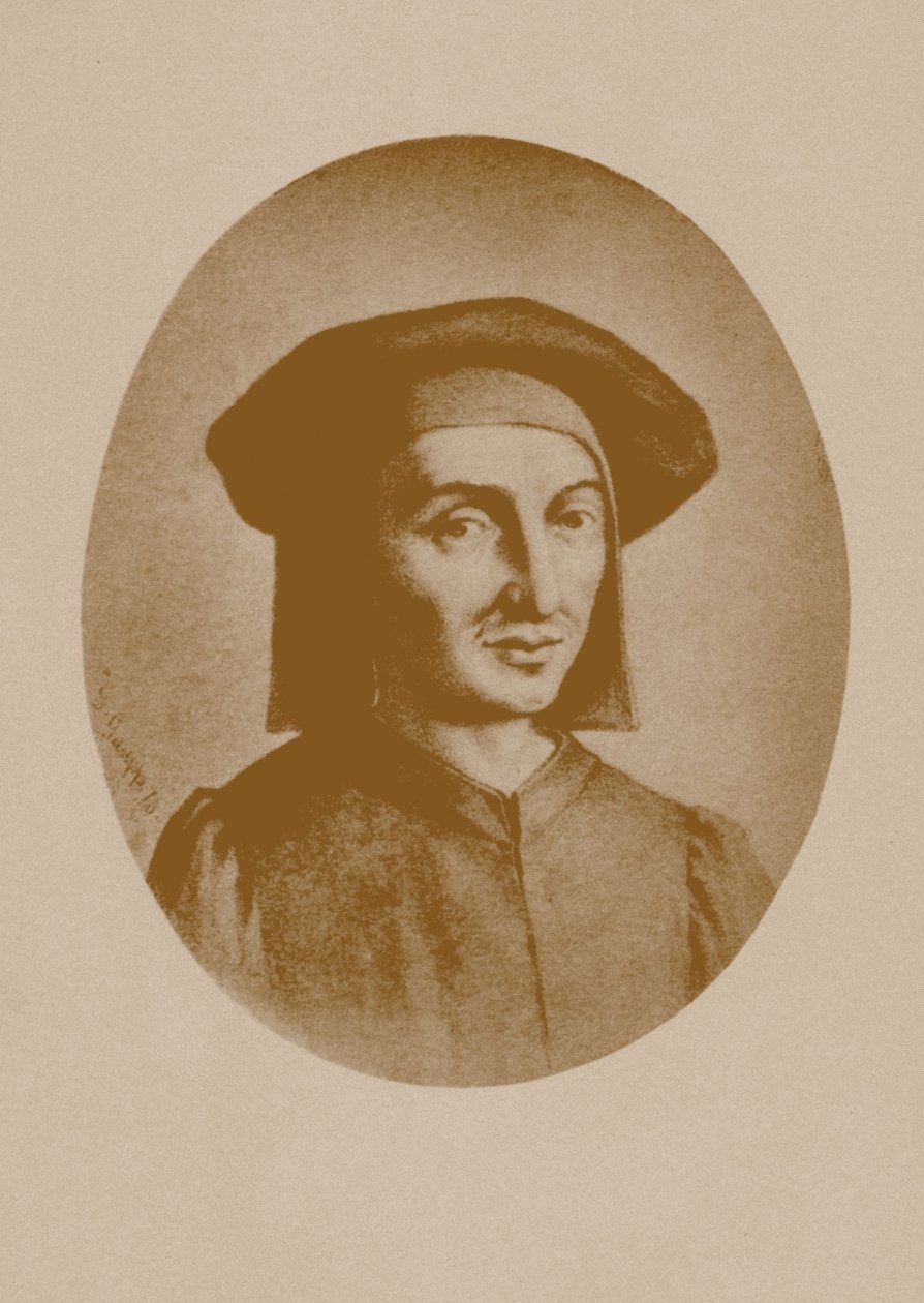 Portrét skladatele Josquina des Prez, 1870. od Gustav Gaupp