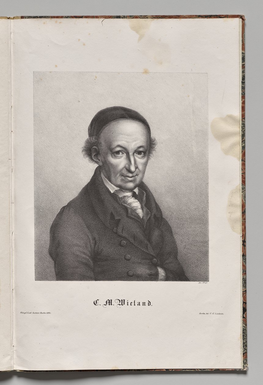 Slavní němečtí autoři: Portrét Christophera Martina Wielanda od Gustav Karl Friedrich Luderitz