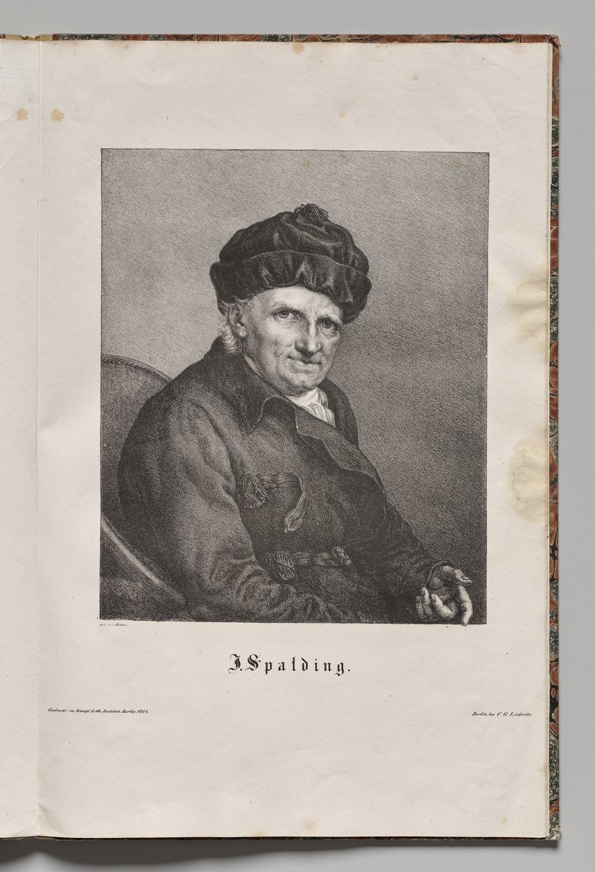 Slavní němečtí autoři: Portrét Johanna Joachima Spaldinga od Gustav Karl Friedrich Luderitz