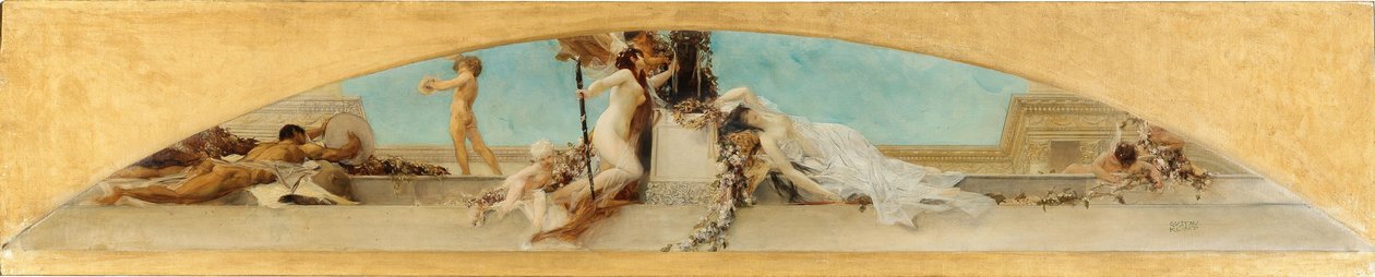 Dionýsův oltář. Studie k nástropní malbě Burgtheatru ve Vídni od Gustav Klimt