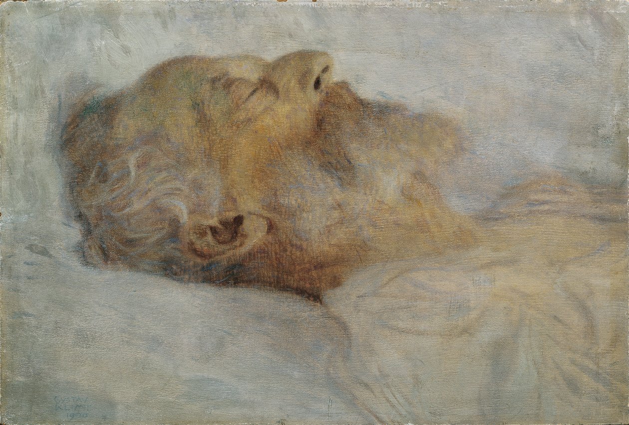 Starý muž na smrtelné posteli od Gustav Klimt