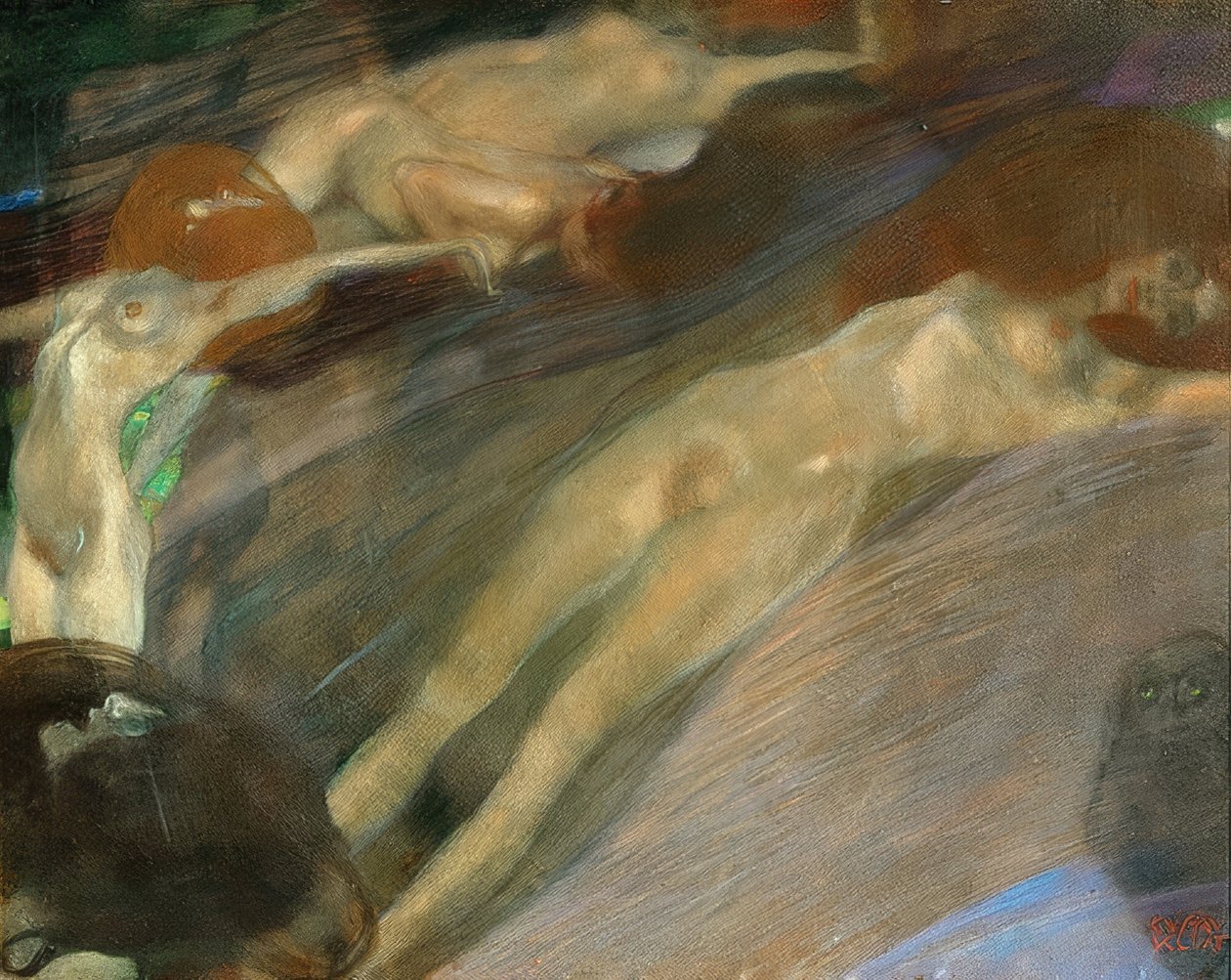 Pohybující se voda. 1898 od Gustav Klimt