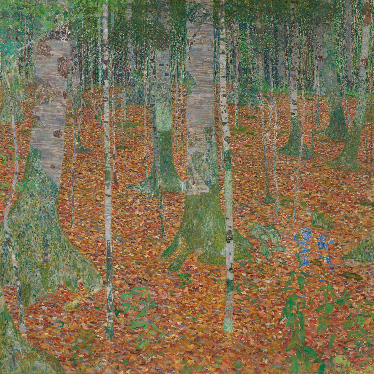 Březový les od Gustav Klimt
