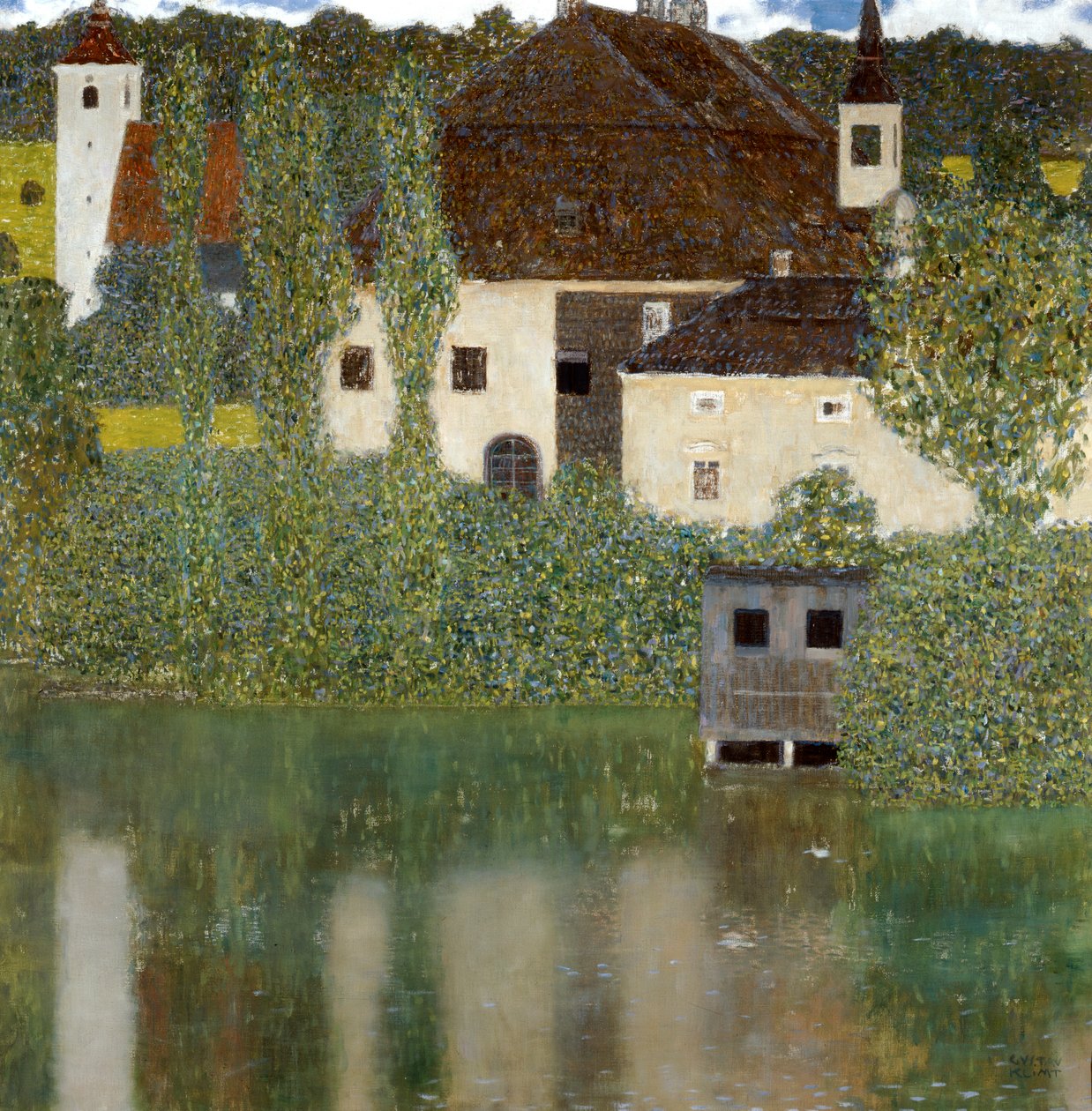 Castello Sul Lago Po, hrad Unterach na Attersee 1908 od Gustav Klimt