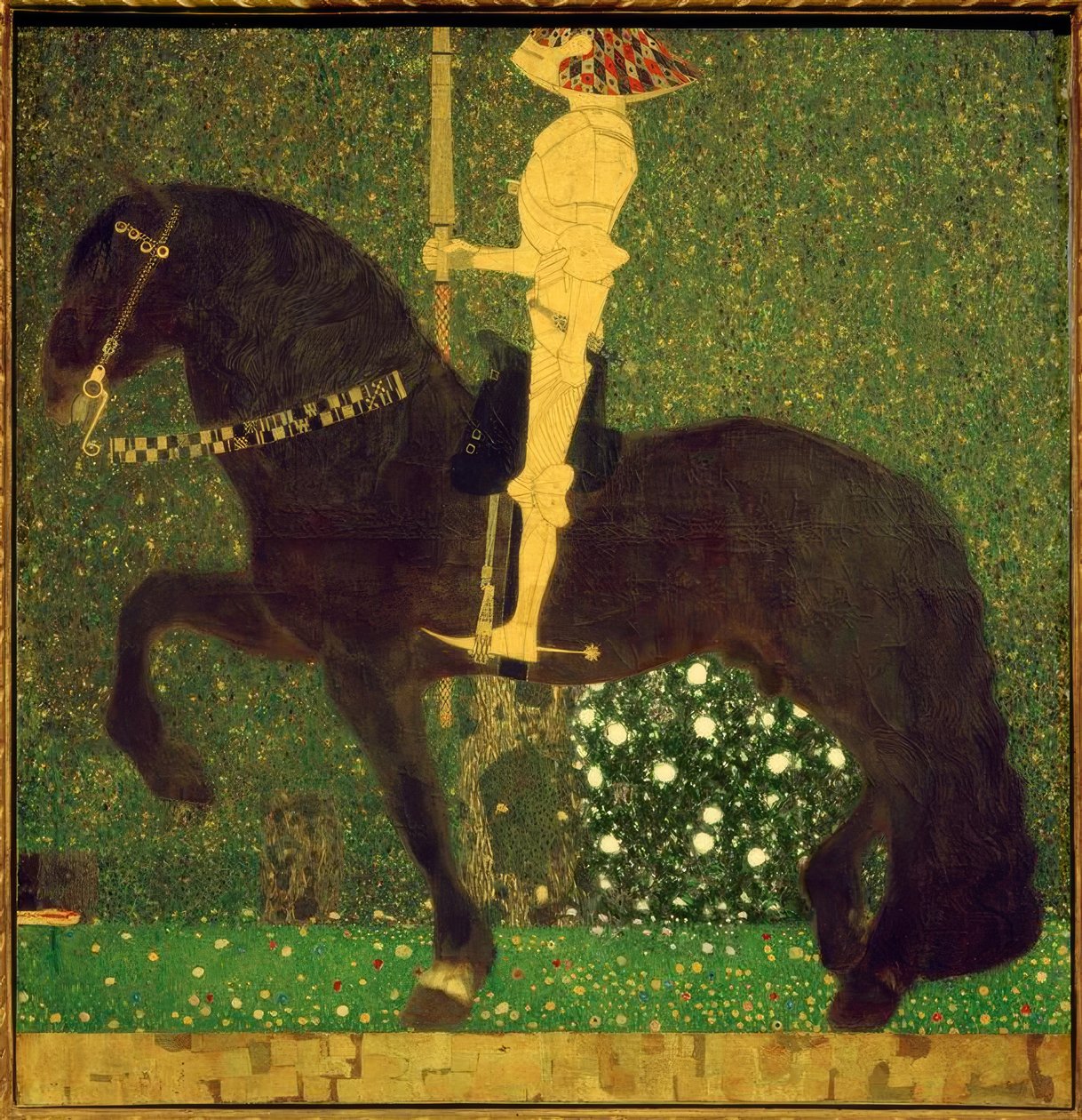 Život je boj (rytíř; zlatý rytíř) od Gustav Klimt