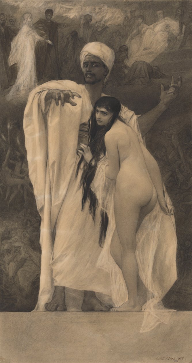 Pohádka (předloha pro: Gerlach  Schenk, Alegorie a emblémy č. 74) od Gustav Klimt