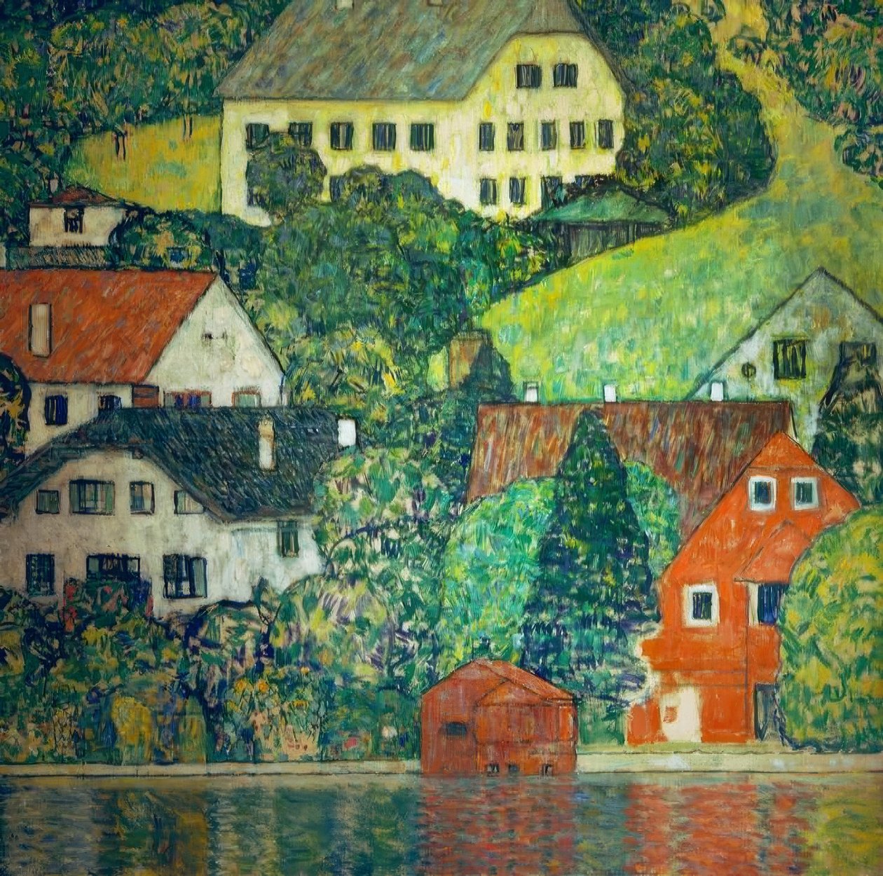 Domy v Unterach am Attersee od Gustav Klimt