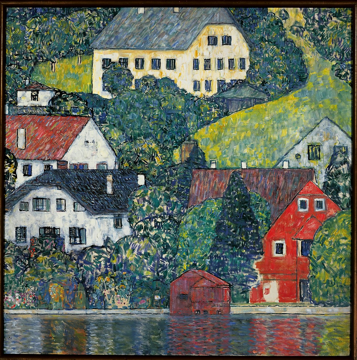Domy v Unterachu na Attersee, kolem roku 1916 od Gustav Klimt