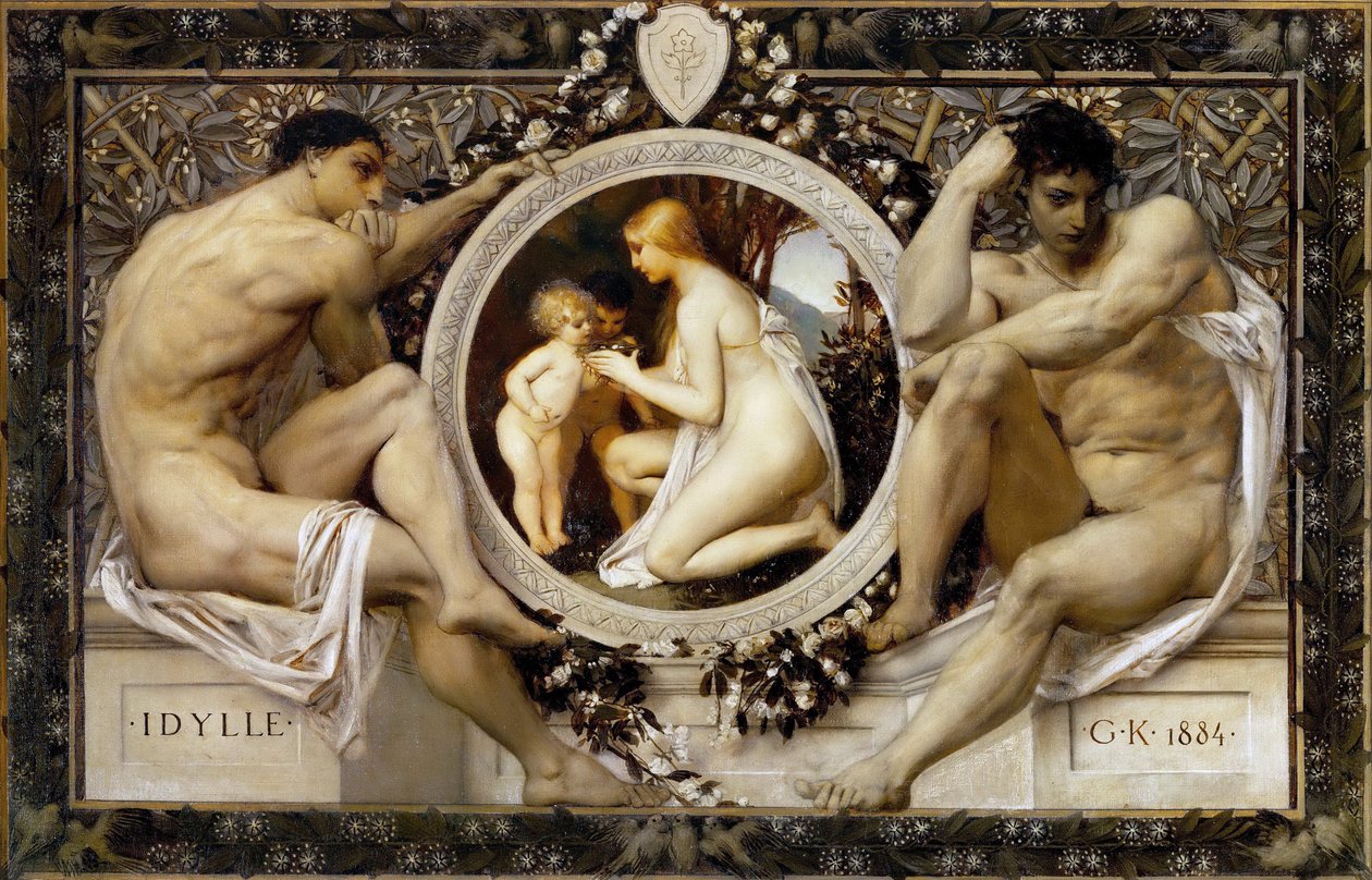 Idyla, 1884 od Gustav Klimt