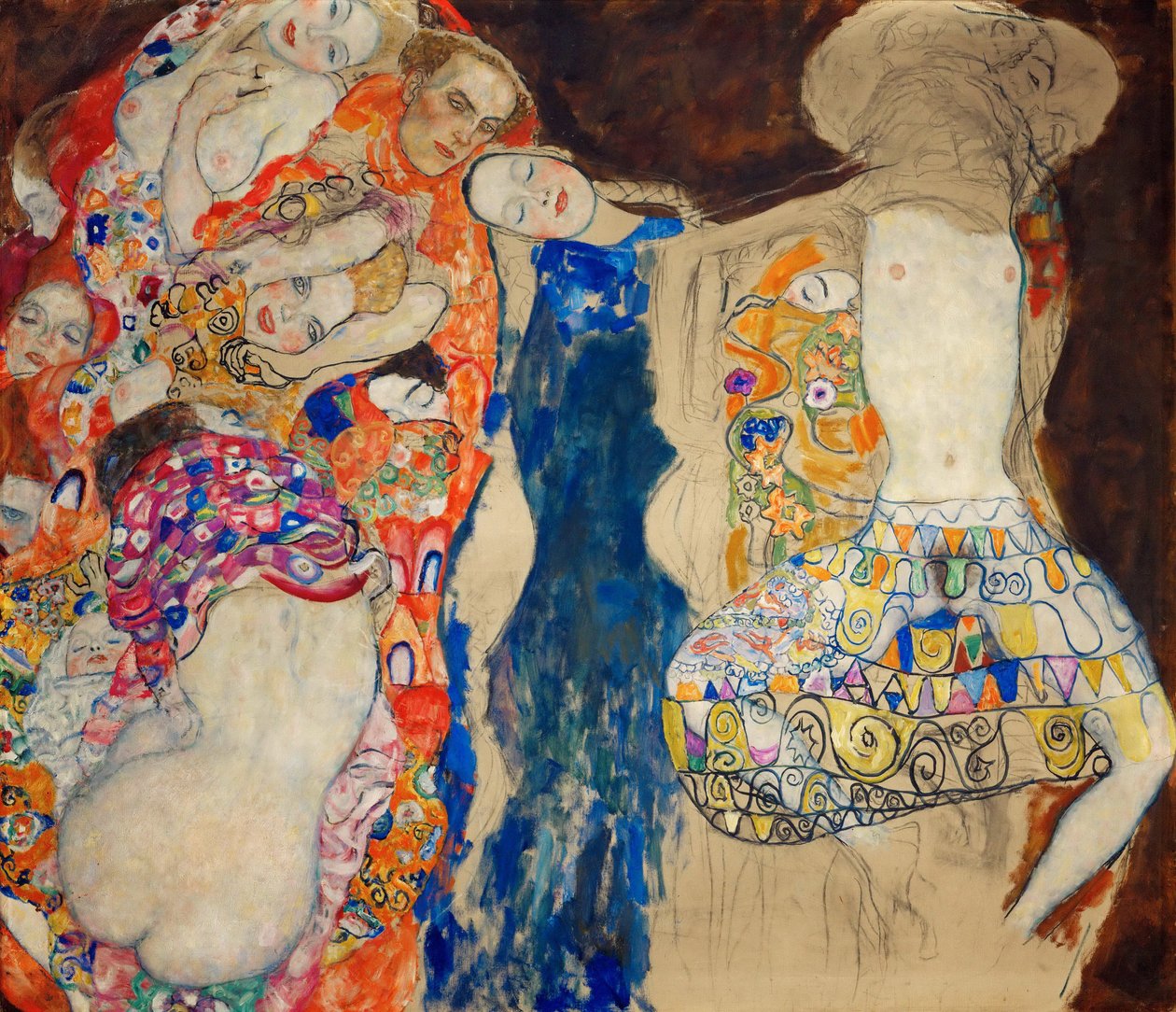 La Mariee - Nevěsta - Klimt, Gustav (1862-1918) - 1918 - Olej na plátně - 165x191 - Oesterreichische Galerie Belvedere, Vídeň od Gustav Klimt