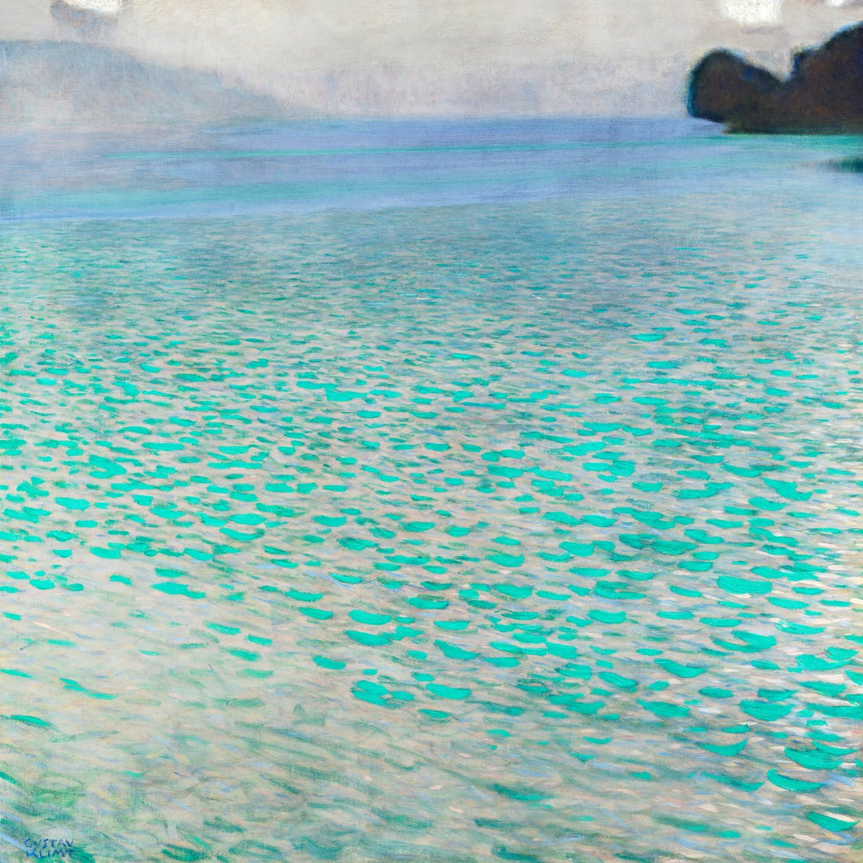 Jezero Attersee od Gustav Klimt