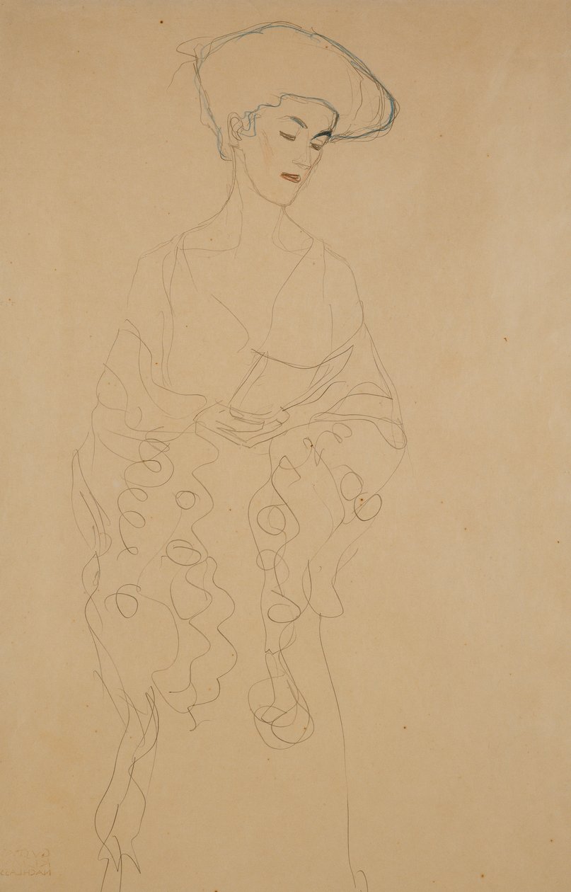 Odbočka mírně doleva, 1907 od Gustav Klimt