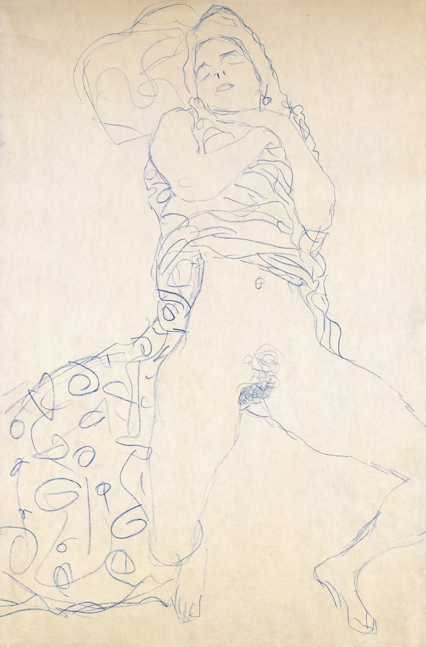 Akt; Halbakt, 1913 od Gustav Klimt