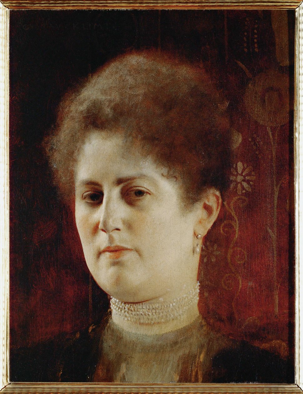 Portrét dámy, asi 1894 (olej na dřevě) od Gustav Klimt