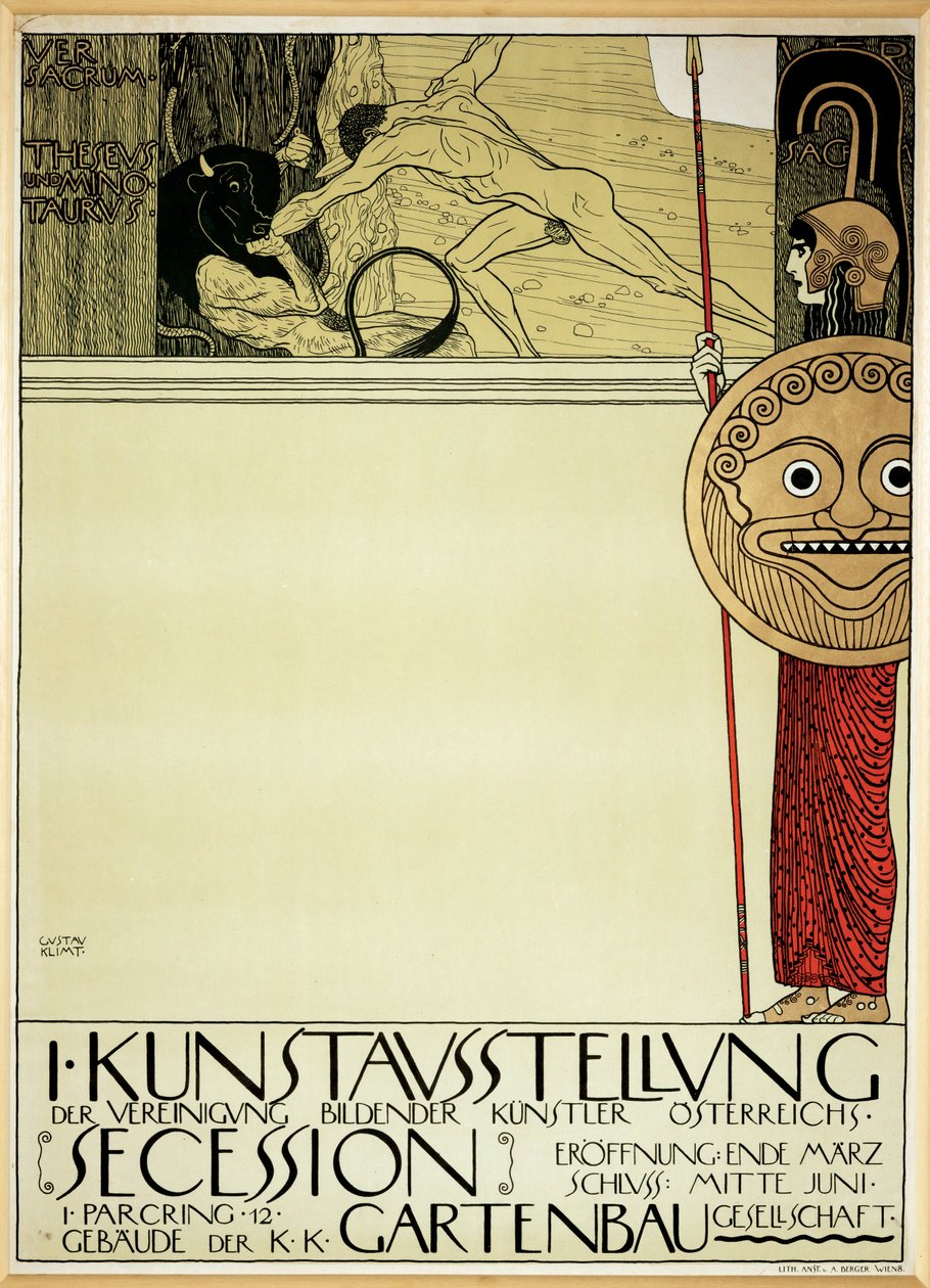 Plakát k první výstavě Secese (plakát) od Gustav Klimt