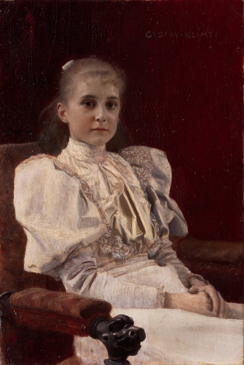 Sedící mladá dívka od Gustav Klimt