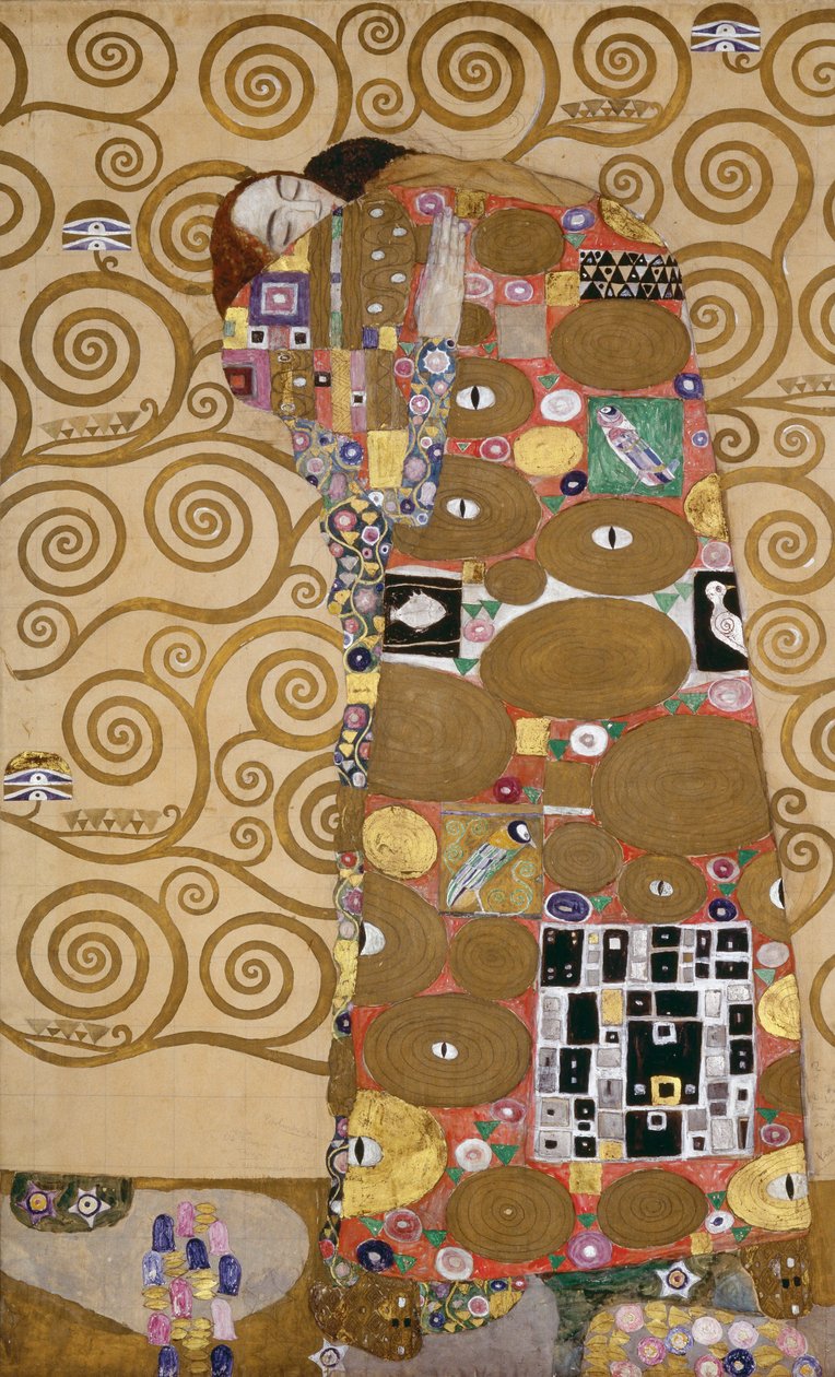 Skici pro vlys v Palais Stoclet v Bruselu (akvarel a tužka) od Gustav Klimt