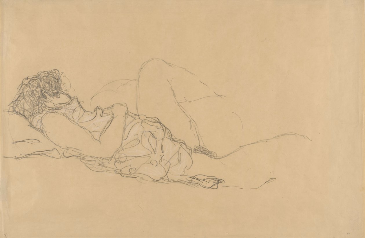 Spící žena od Gustav Klimt