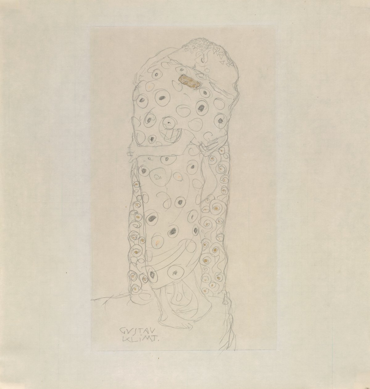 Stojící pár milenců od Gustav Klimt