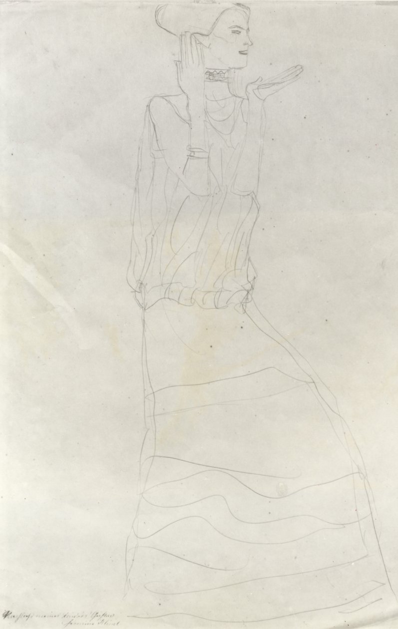 Stojící žena se zdviženýma rukama od Gustav Klimt