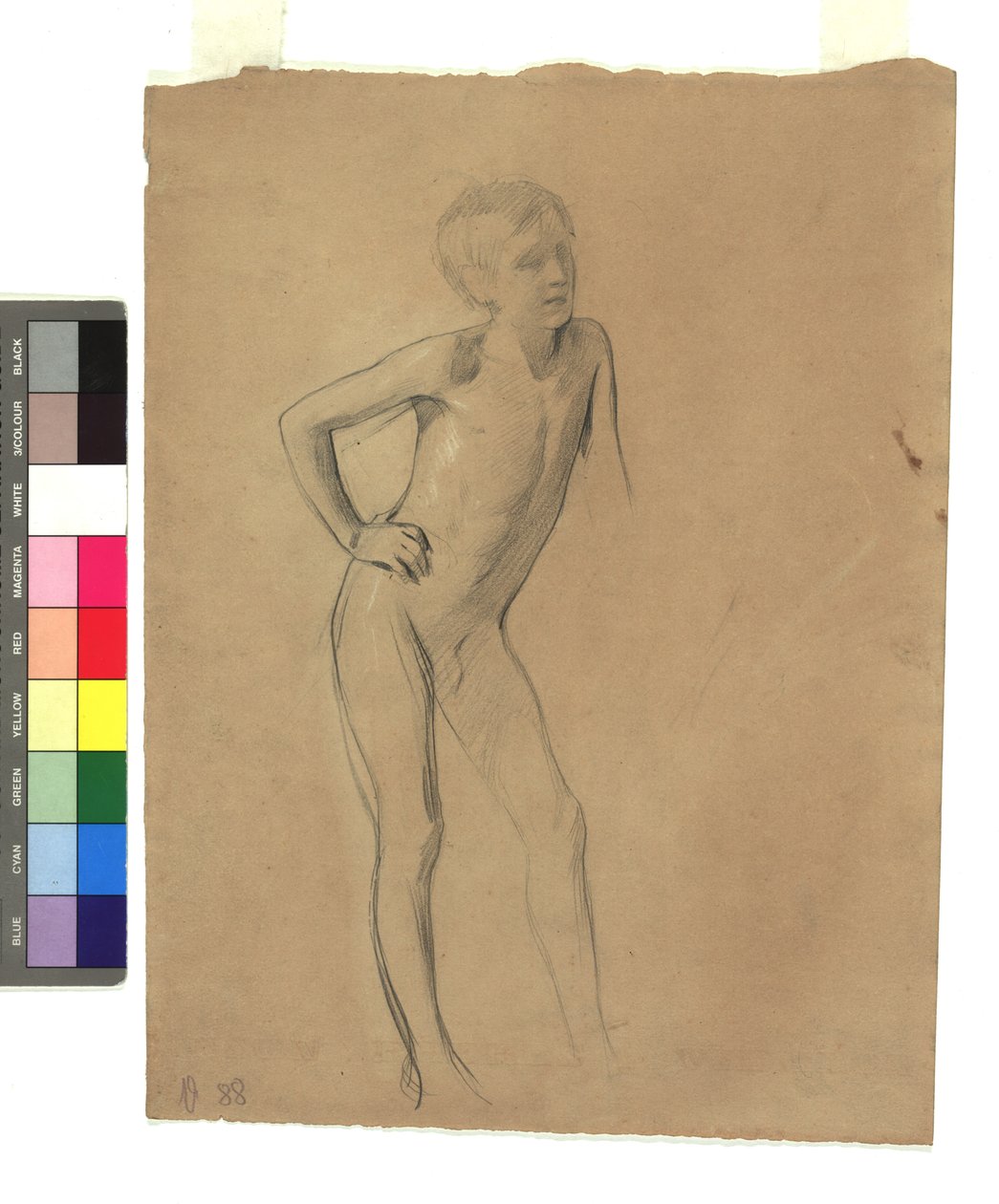 Stehender Knabenakt od Gustav Klimt