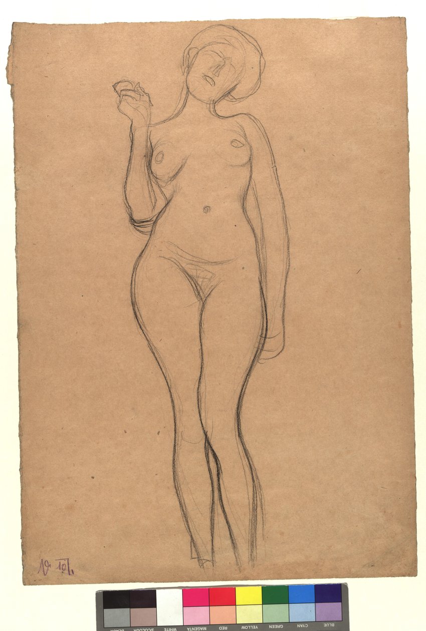 Stehender weiblicher Akt od Gustav Klimt
