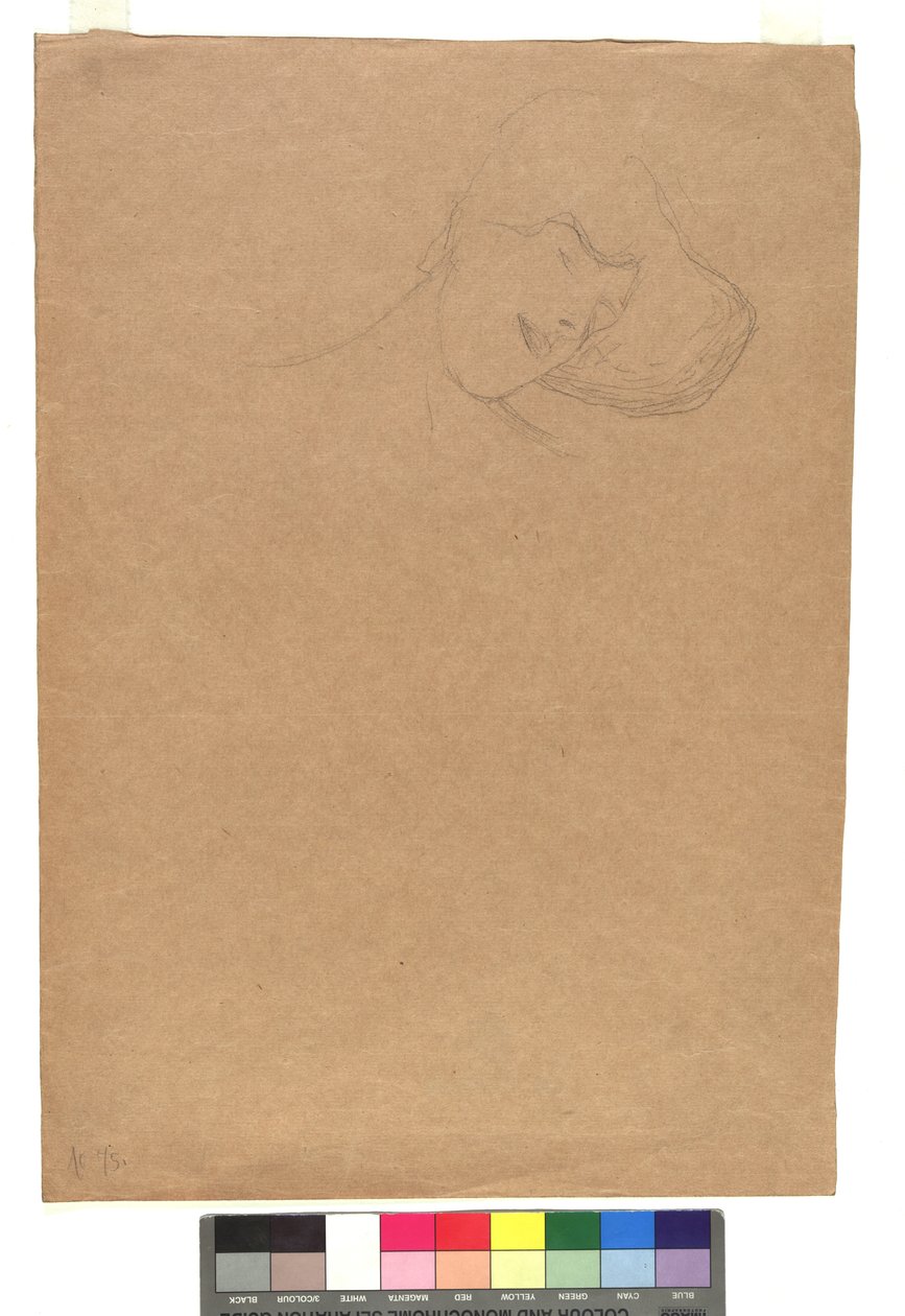 Studie eines weiblichen Kopfes od Gustav Klimt