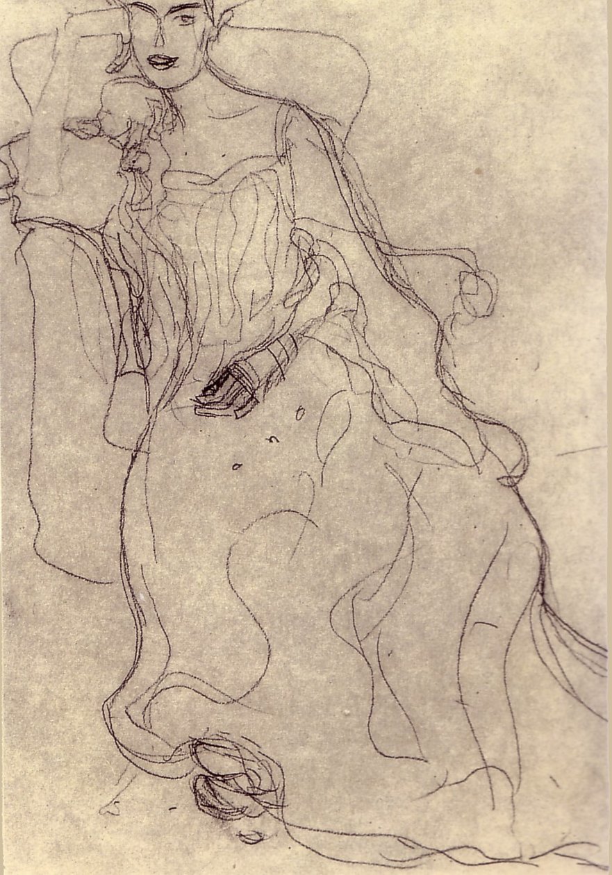 Studie k obrazu Portrét Adele Bloch-Bauer I od Gustav Klimt