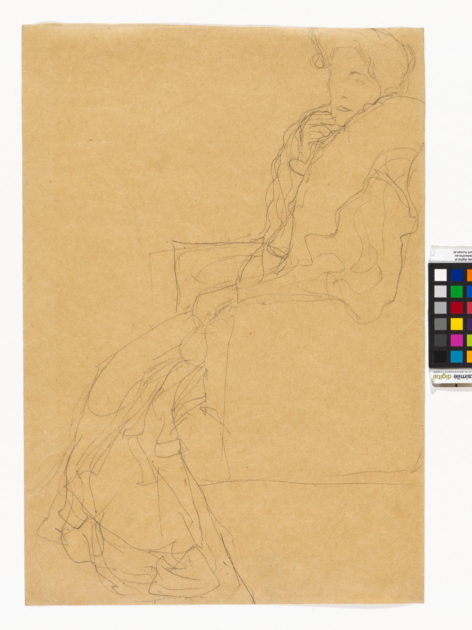 Studie zum Bildnis Fritza Riedler od Gustav Klimt