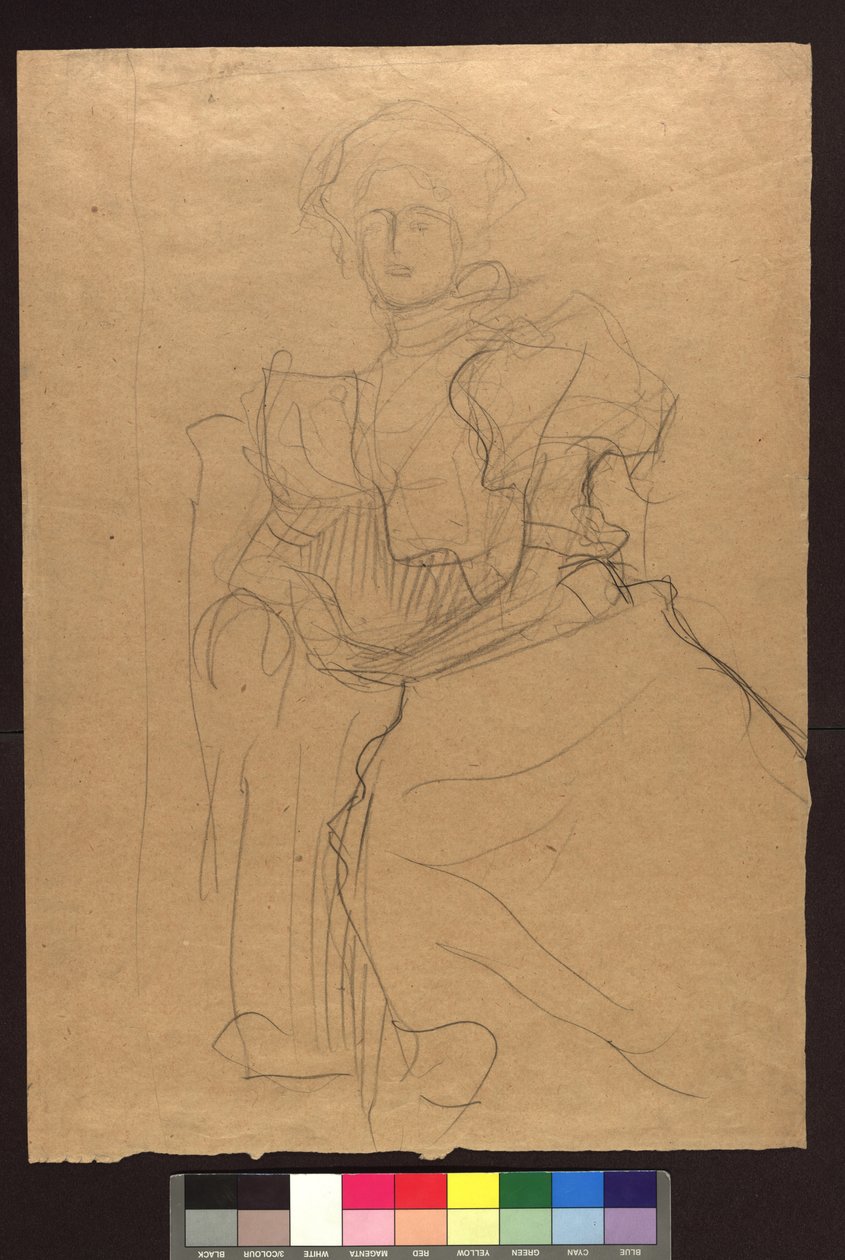 Studie zum Bildnis Sonja Knips od Gustav Klimt