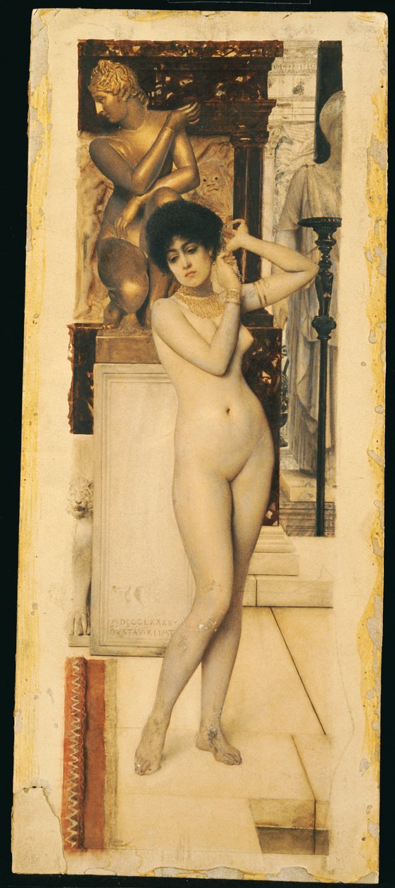 Studie k „Alegorii soch, 1890 od Gustav Klimt