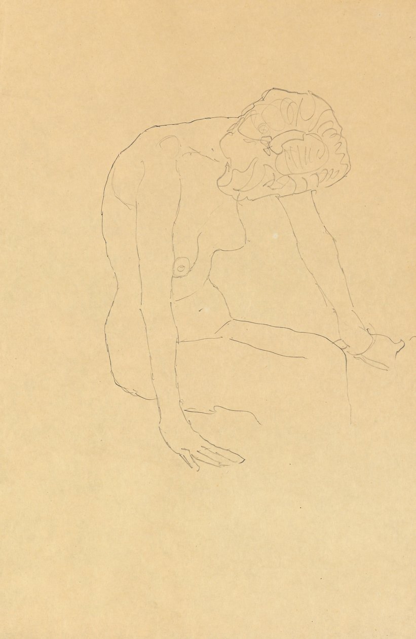 Studie ženského aktu, c.1908-1909 od Gustav Klimt