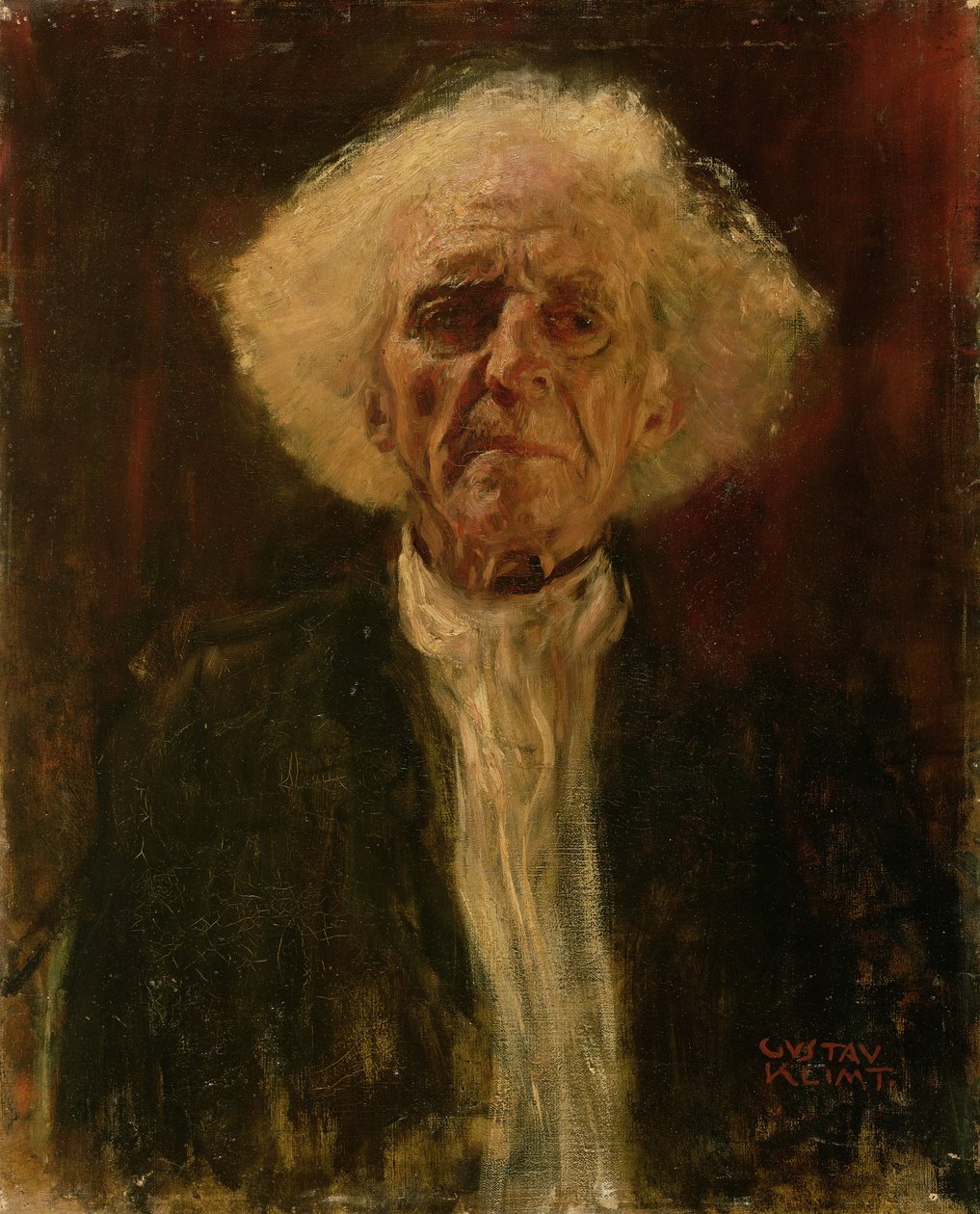 Studie hlavy slepce od Gustav Klimt