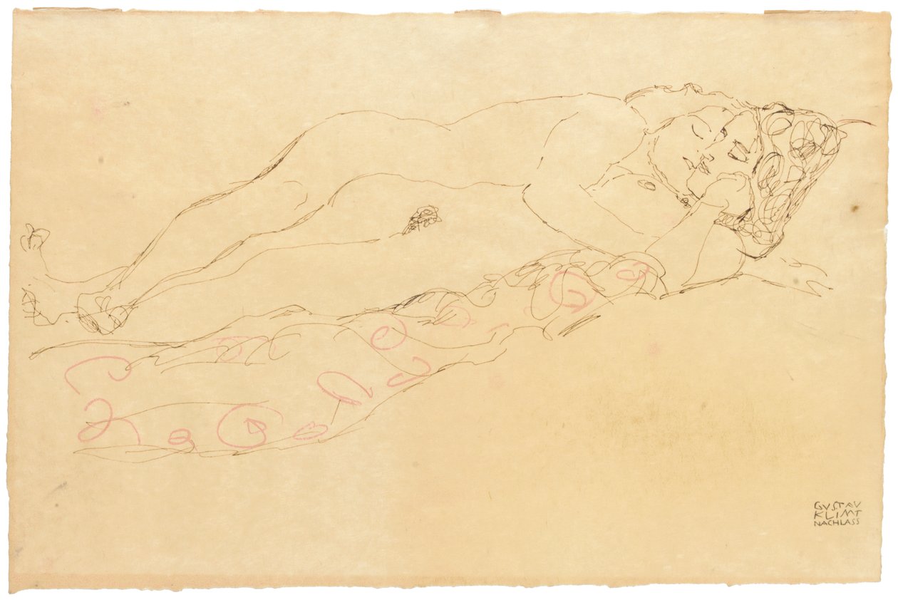 Dva ležící akty, kolem roku 1913 od Gustav Klimt