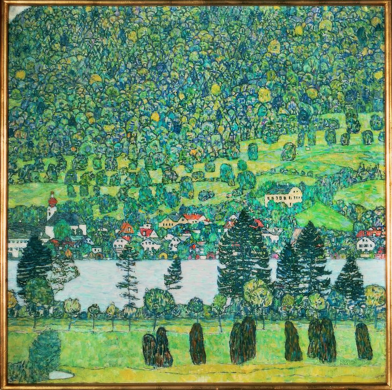 Lesní svah v Unterachu od Gustav Klimt