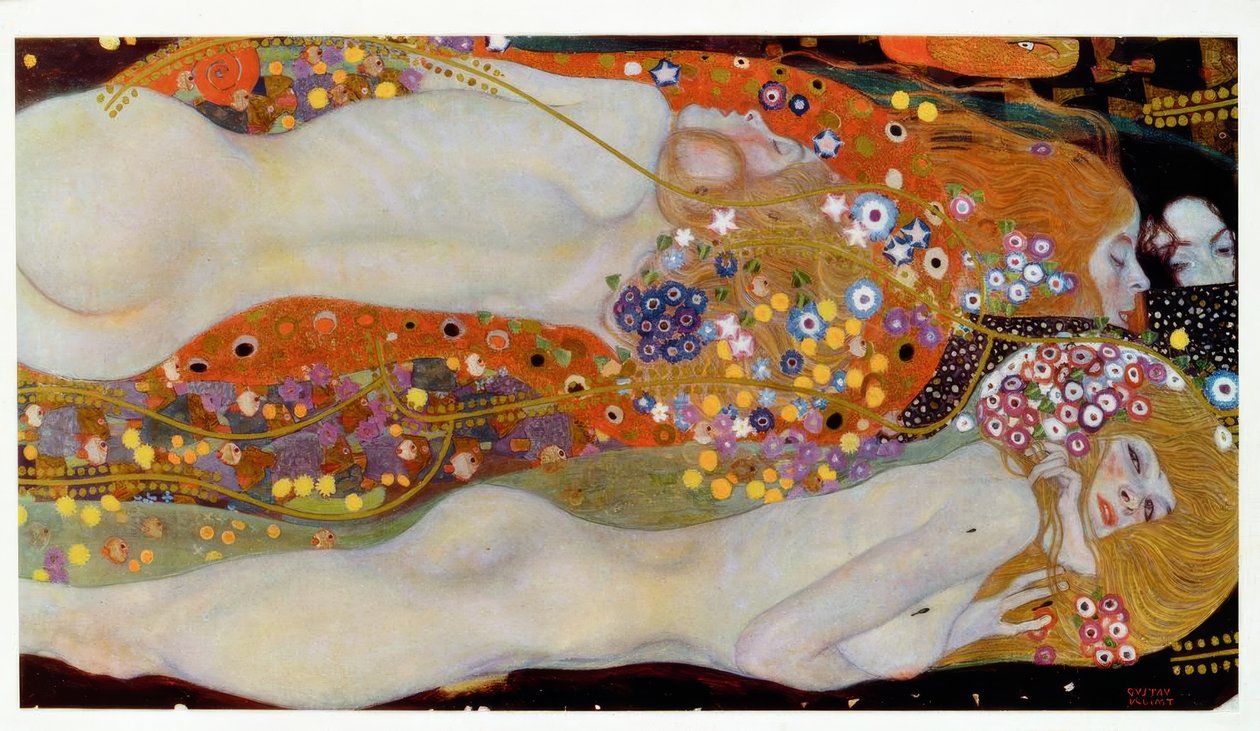 Vodní hadi II od Gustav Klimt